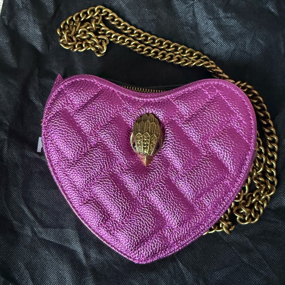 Kurt Geiger Fuchsia Heart-Shaped Crossbody Bag